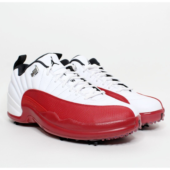 Air Jordan XII 12 Low Golf Shoes White Red Varsity DH4120-161 Men's Size 9.5 New - Picture 2 of 10